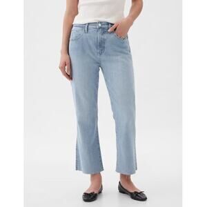 Gap Jeans Women 32 14 Tall Blue Denim Light Wash Kick Fit High-Rise Straight NWT